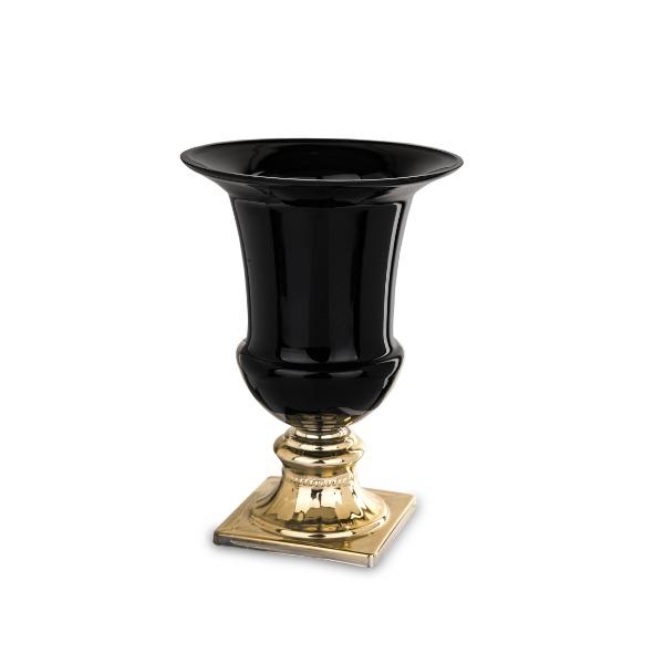 WAZON szklany czarno-złoty glamour