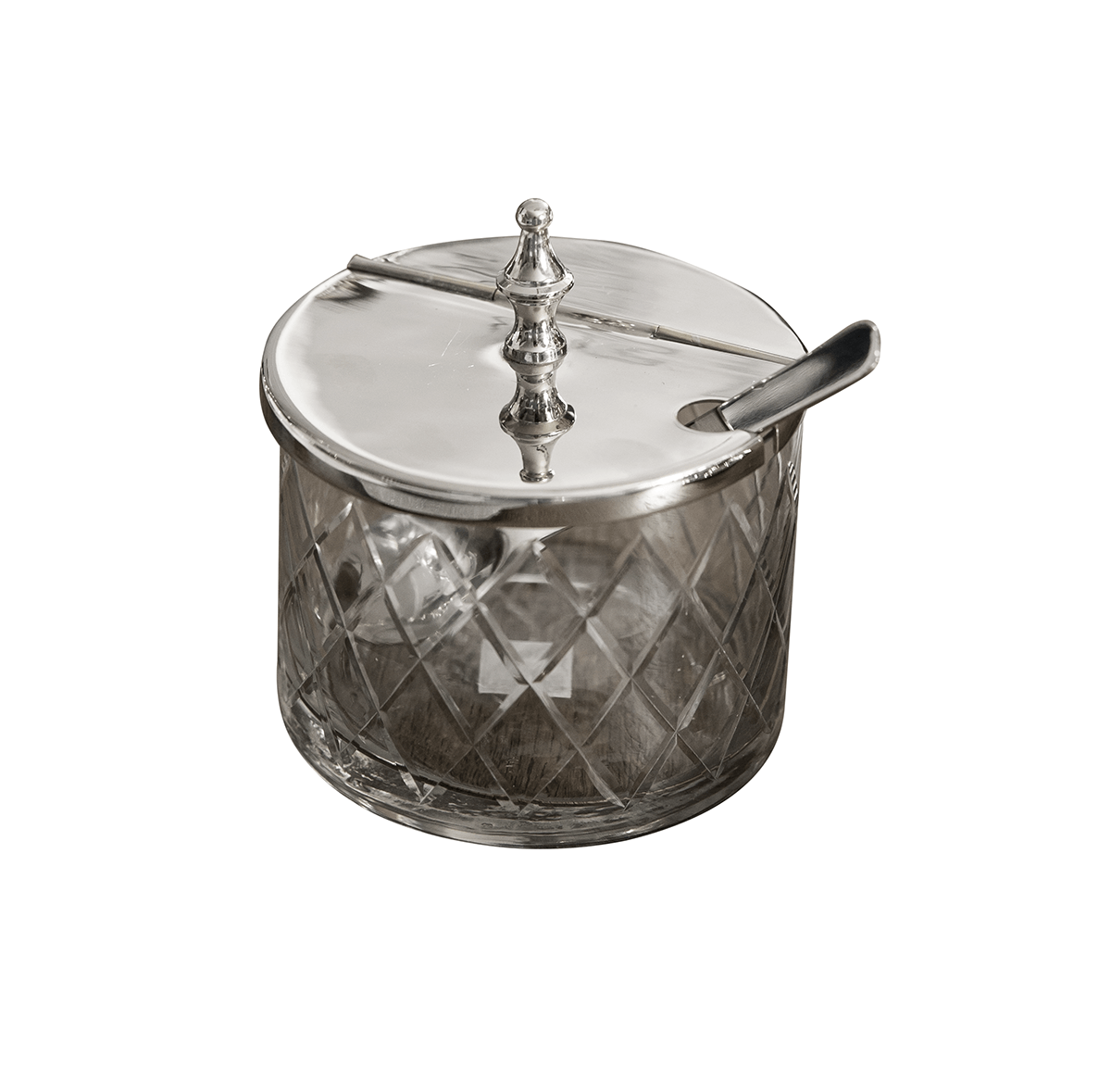 CUKIERNICA z łyżeczką srebrna