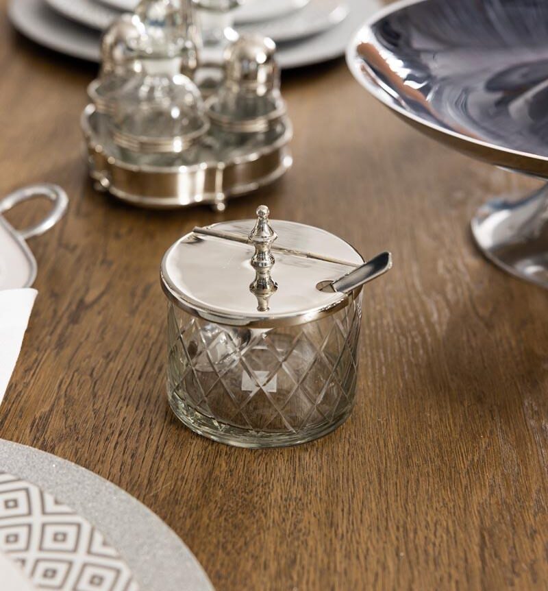 CUKIERNICA z łyżeczką srebrna2