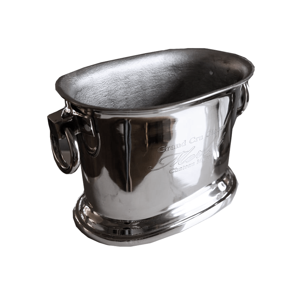 OSŁONKA na doniczkę srebrna styl modernistyczny