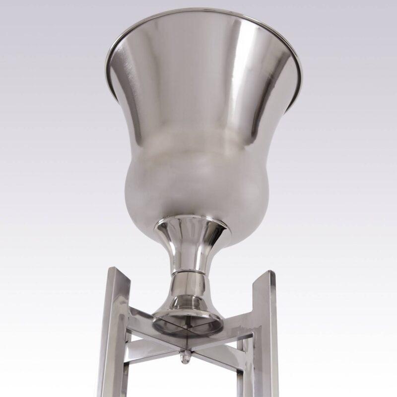 WAZON AMELIA srebrny metalowy na podstawie styl klasyczny2