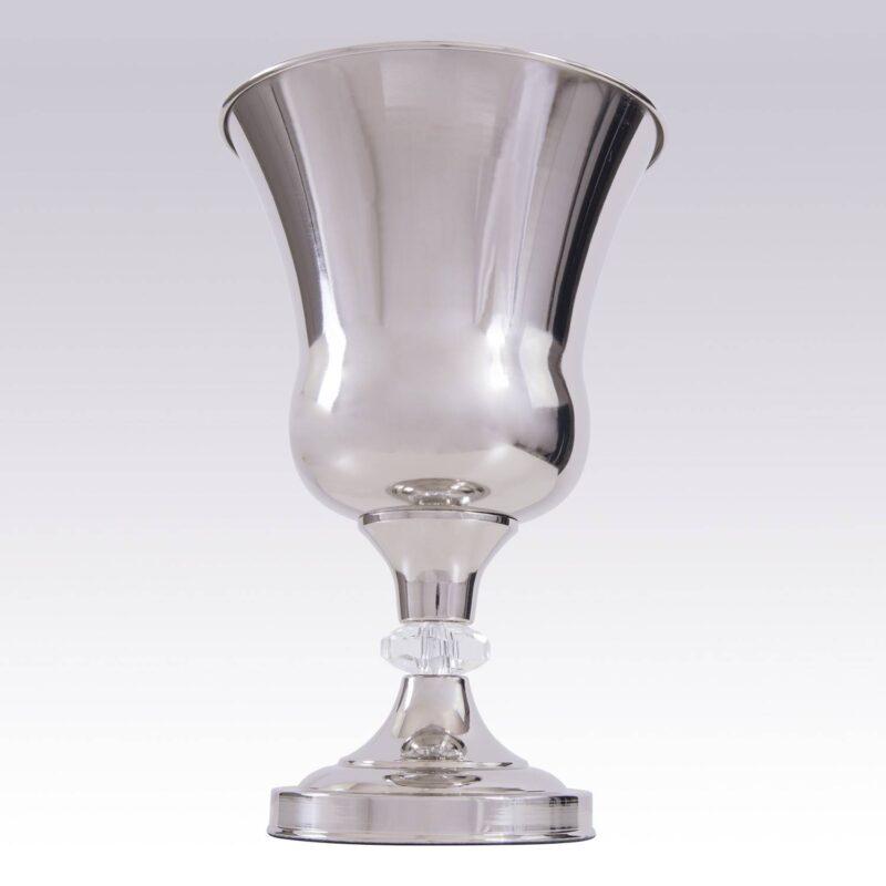 WAZON DORIS srebrny metalowy w kryształowym detalem nowoczesny3