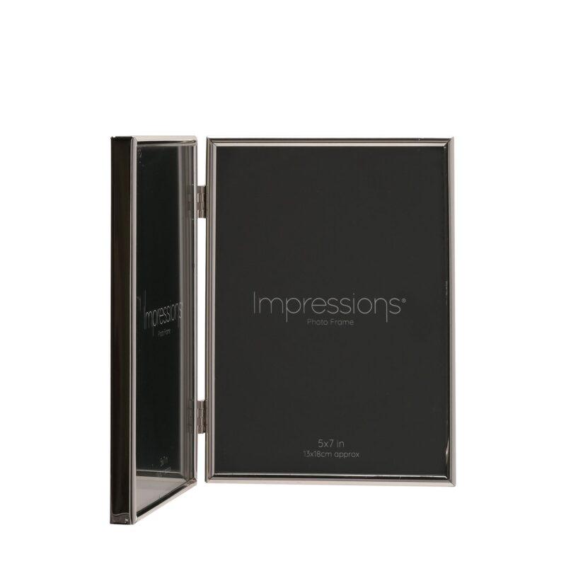 RAMKA NA ZDJĘCIA podwójna srebrna 13x18 cm2