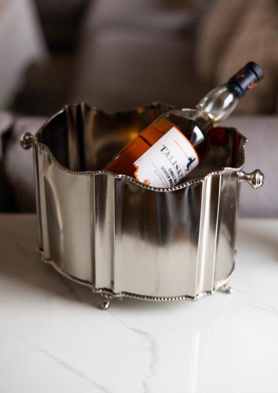 COLLER do szampana srebrny metalowy klasyczny