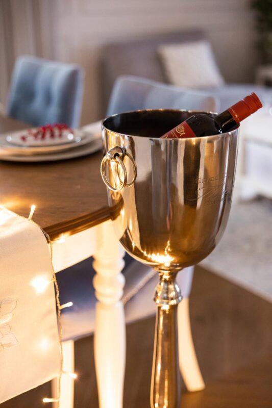 COOLER wysoki do szampana srebrny klasyczny 3