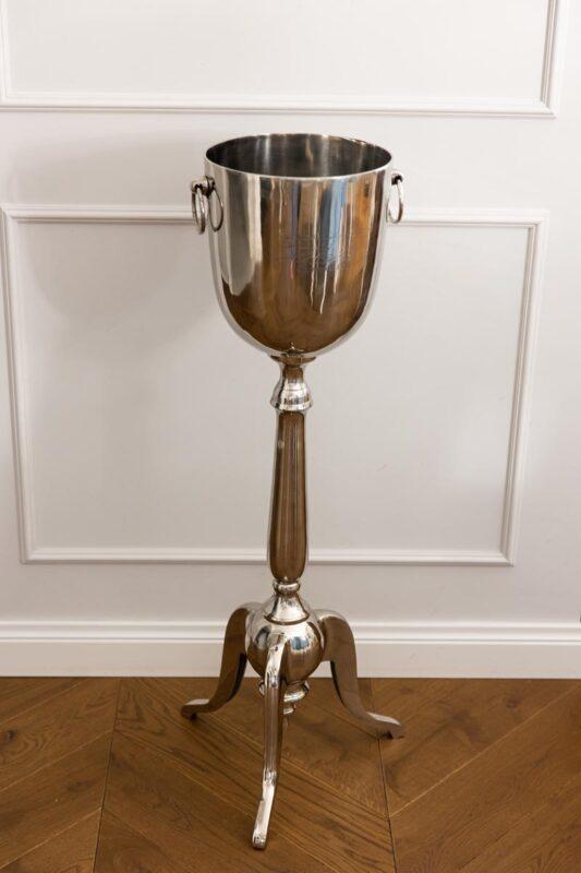 COOLER wysoki do szampana srebrny klasyczny