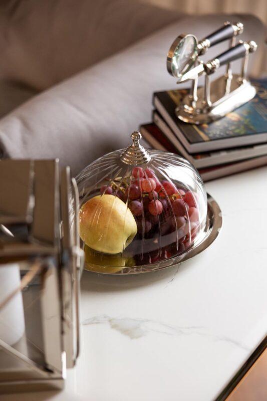 PATERA srebrna z niklu ze szklaną osłonką klasyczna 2