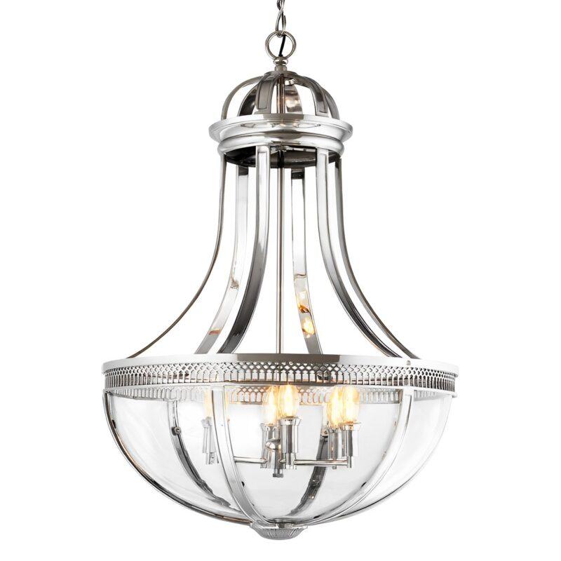 lampa-wisząca-szklana-w-srebrnej-oprawie-w-stylu-glamour