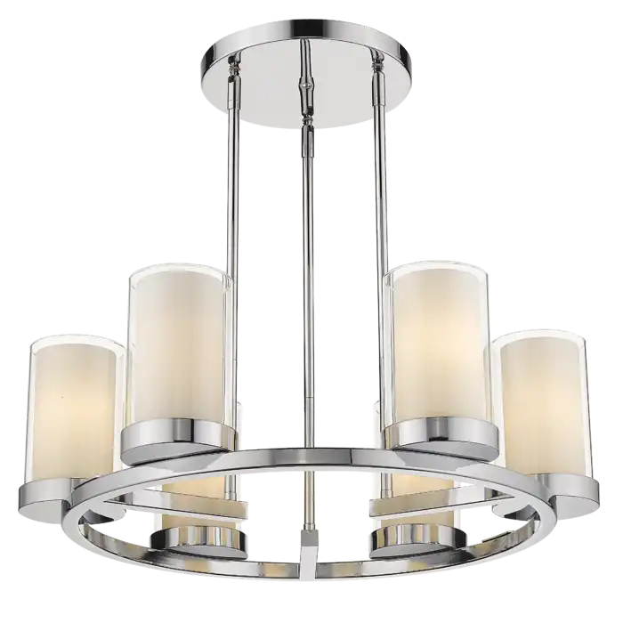 LAMPA WISZĄCA Miami okrągła, srebrne wykończenie elegancki wygląd