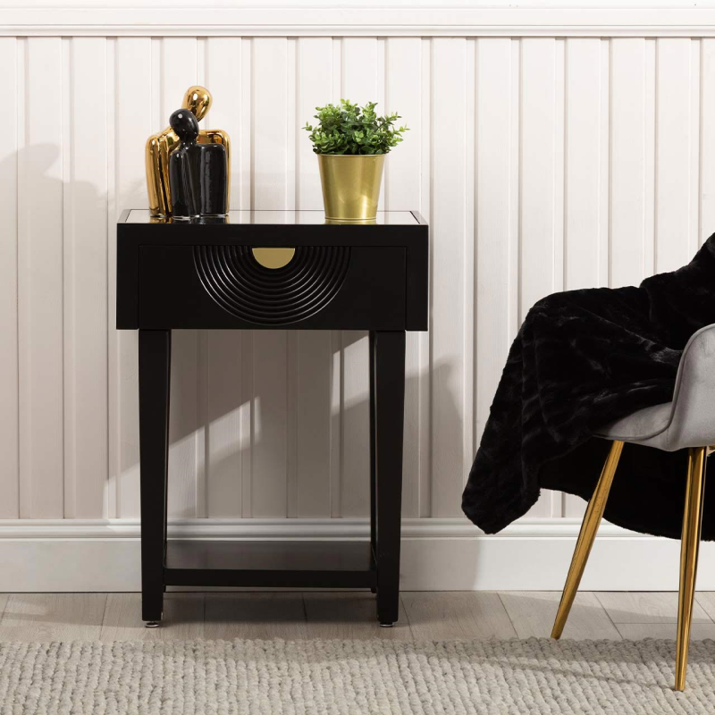 stolik-pomocniczy-maly-czarny-szuflada-styl-glamour-2