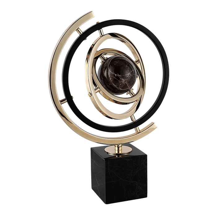 DEKORACJA UNIVERSE metalowo marmurowa w stylu klasycznym 33 cm DEKORACJA UNIVERSE metalowo marmurowa w stylu klasycznym 33 cm