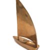 DEKORATIVE FIGUR eines großen Segelbootes in Gold, Aluminium, nautischer Stil, schön