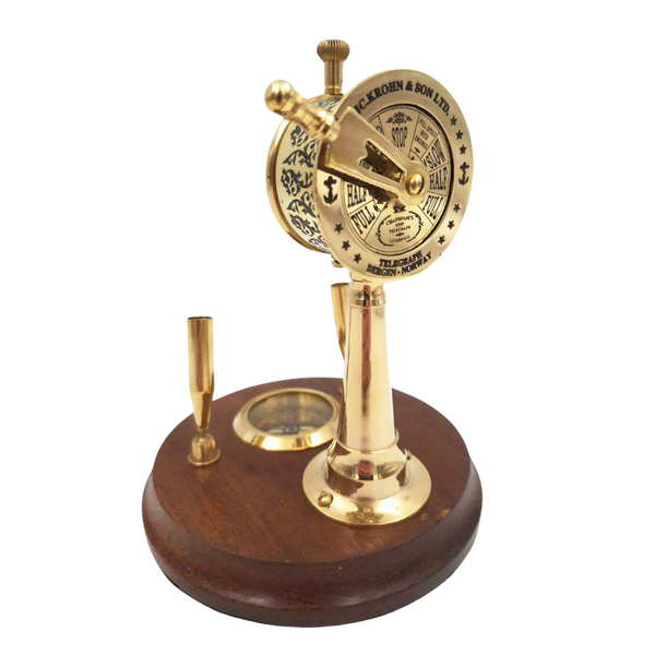 Schreibtischset mit Stifthalter, dekorativem Telegrafen und Kompass, klassischer Stil, einzigartig